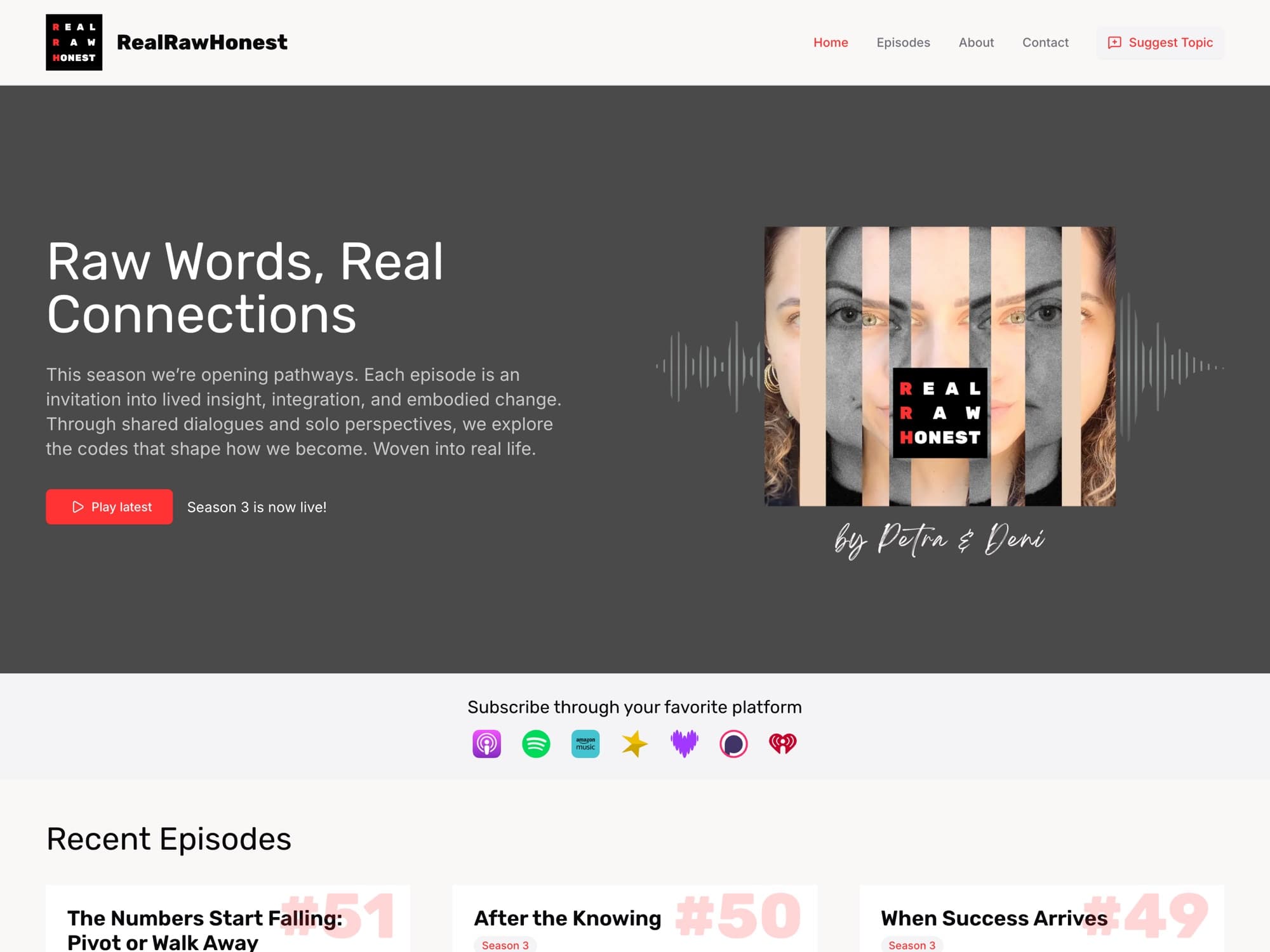Podcast website